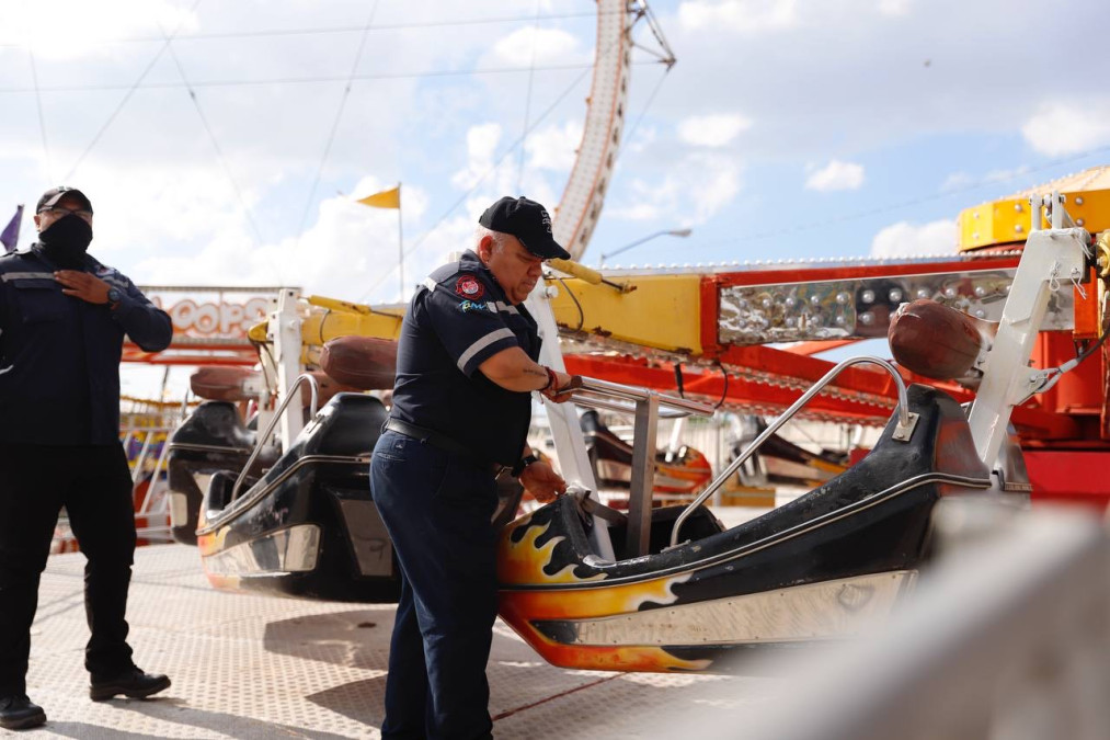 Supervisa Protección Civil juegos mecánicos en ExpoMex