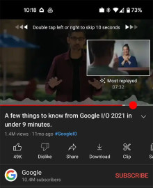 YouTube añade función para destacar las partes más vistas de los videos