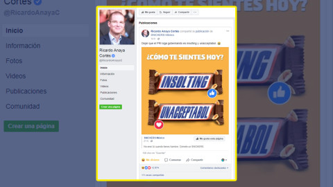 Anaya comparte meme referente a su spot