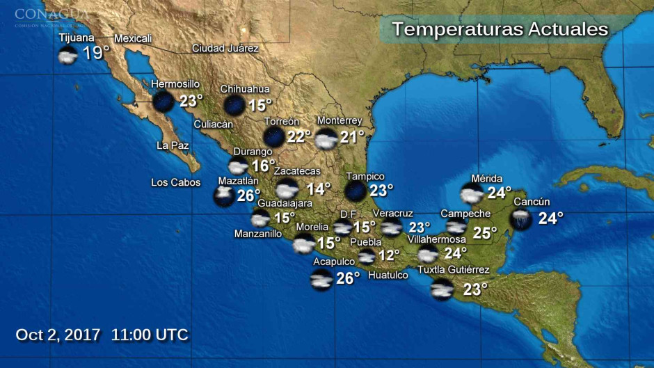Prevalecerá potencial de lluvias en el occidente, centro y sur del país