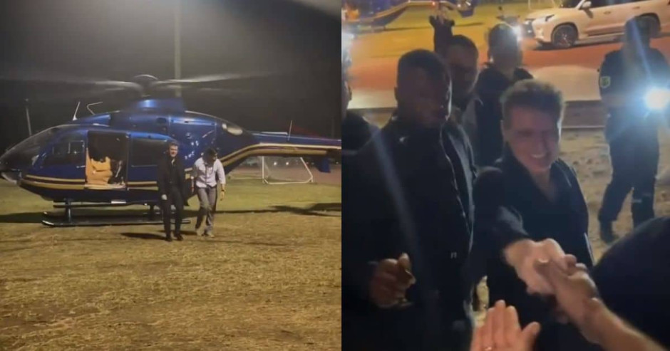 Luis Miguel baja de helicóptero para saludar a fans en República Dominicana
