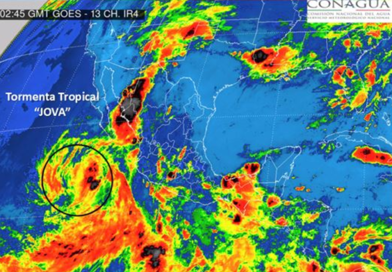 Se forma la tormenta tropical Jova en el Océano Pacífico