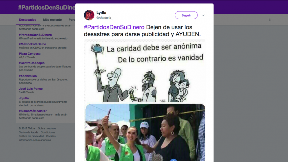 Piden en redes sociales que partidos donen su dinero