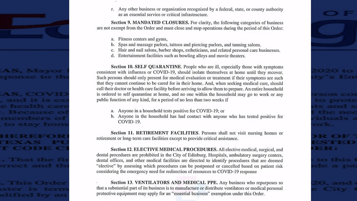 Ordena Edinburg “permanecer en casa” por coronavirus 