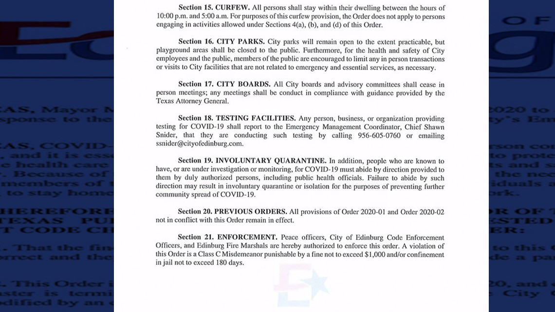 Ordena Edinburg “permanecer en casa” por coronavirus 