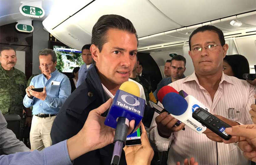 Regresa EPN a CDMX, sobrevolará zona afectada