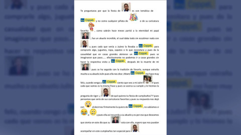 Niña de Ciudad Juárez pide fiesta con temática de Coppel