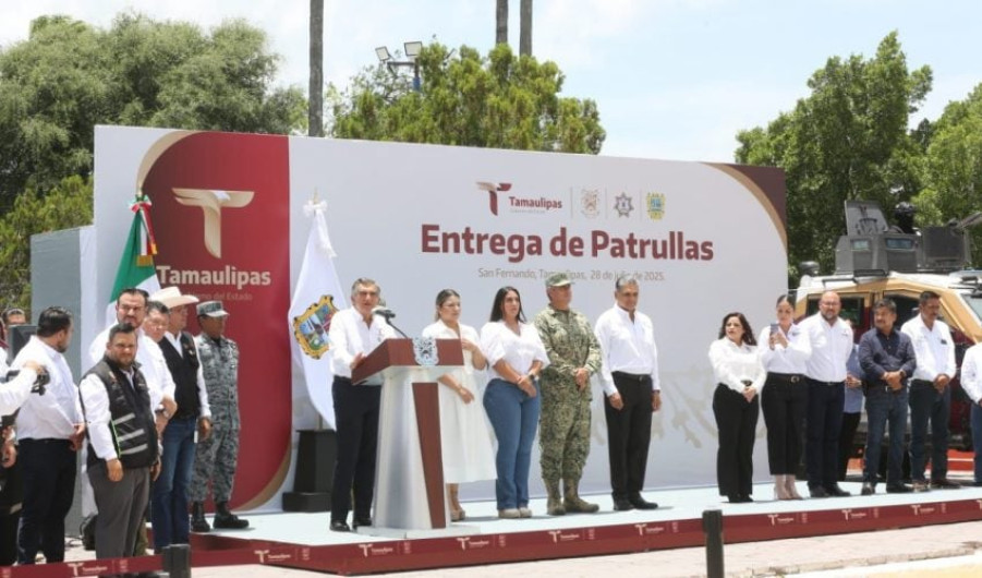 Refuerza Américo seguridad en San Fernando y la región con entrega de nuevas patrullas