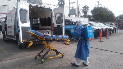 Traslada PCyB en ambulancia hasta 9 pacientes Covid al día 