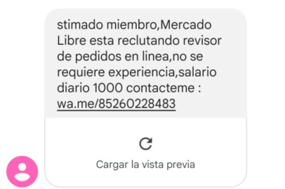 Que no te engañen: Amazon y Mercado Libre no ofrecen empleo por mensaje