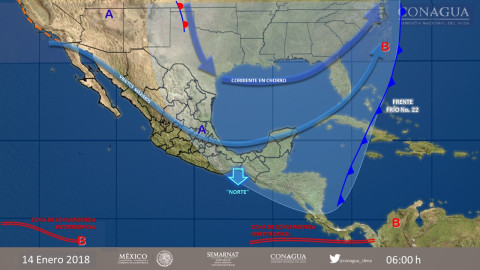 Ambiente frío a gélido en norte, noreste, centro y oriente del país