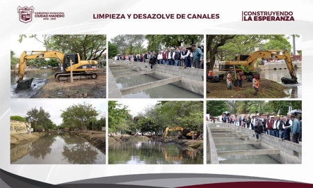 Ayuntamiento aplica desazolve de lagunas y limpieza de canales