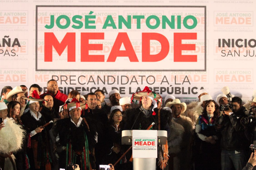 Meade inicia precampaña en San Juan Chamula, Chiapas