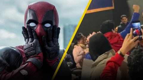 Hombre pide matrimonio en pleno estreno de Deadpool y Wolverine