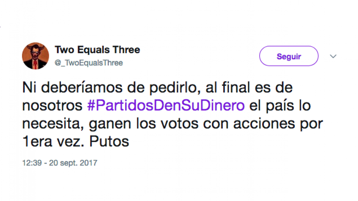 Piden en redes sociales que partidos donen su dinero
