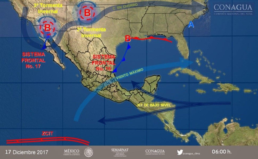 Persiste descenso de temperatura por tormenta invernal