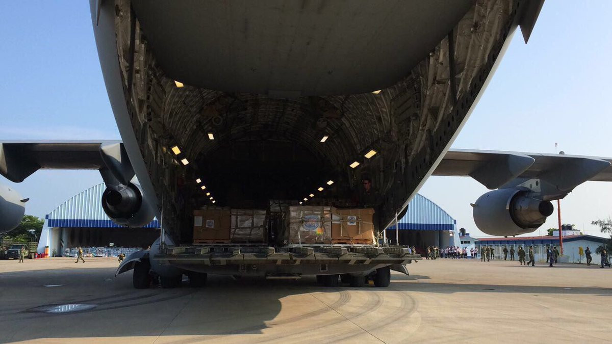 C17 llega en Oaxaca en apoyo a damnificados