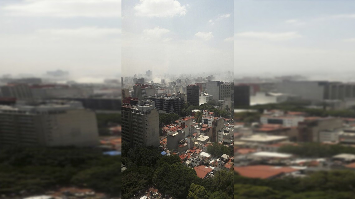 Reportan daños en edificios y avenidas tras sismo en CDMX