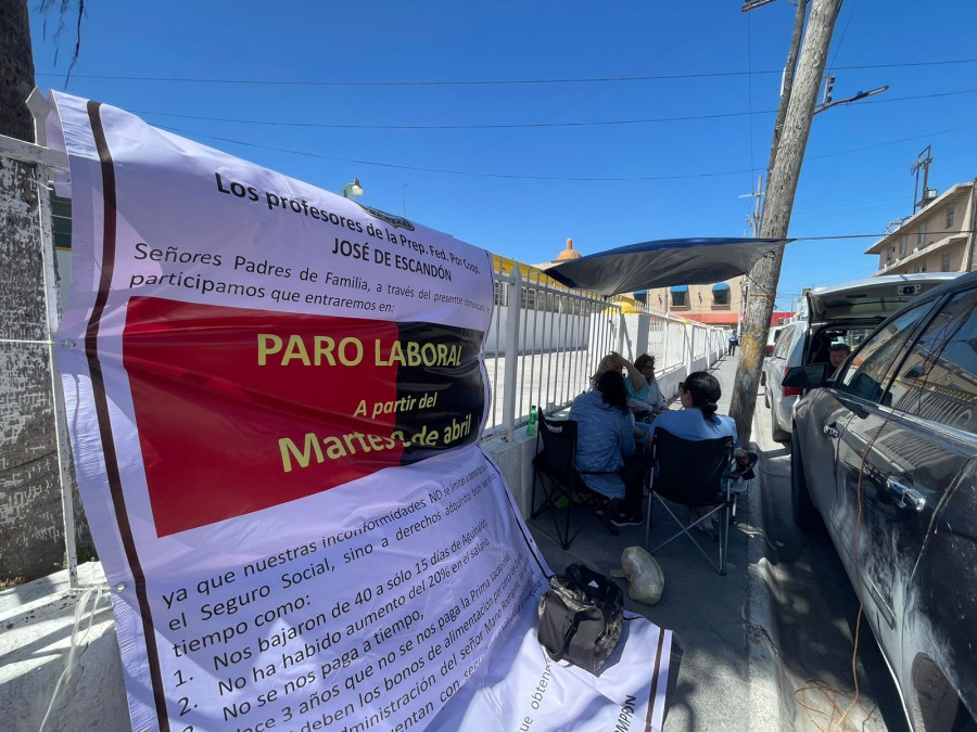 Suspenden clases hasta la próxima semana por paro de docentes