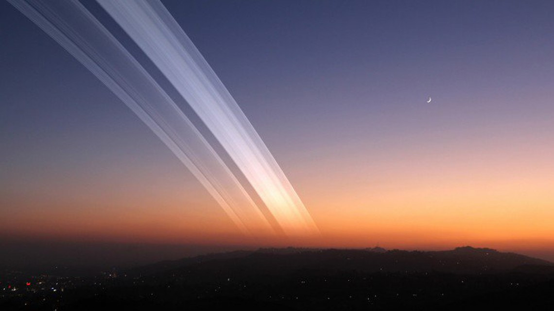 Así sería la Tierra con los anillos de Saturno