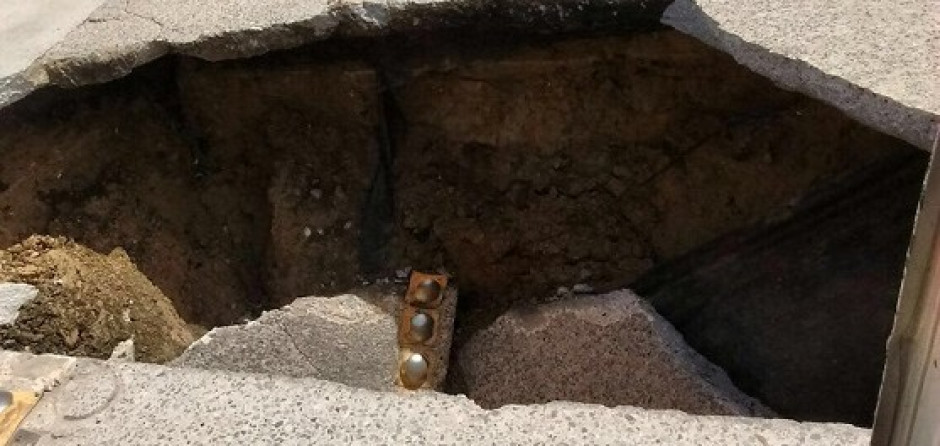 Se registra socavón en Madero