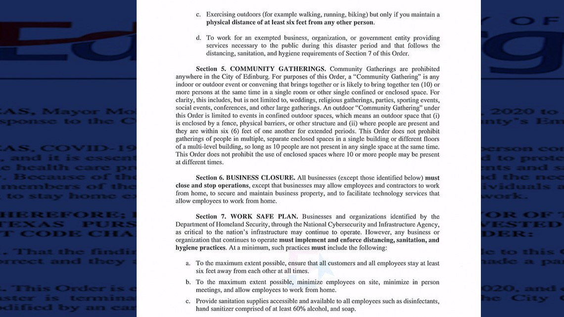 Ordena Edinburg “permanecer en casa” por coronavirus 