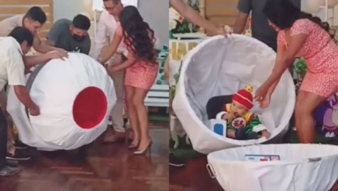 Bebé se hace viral tras hacer su entrada en fiesta temática de Dragon Ball