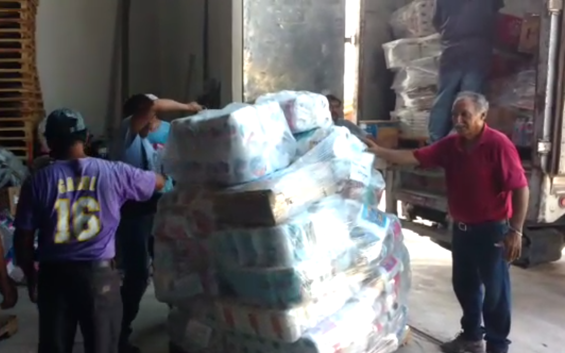 Reúne Tamaulipas más de 70 toneladas de víveres