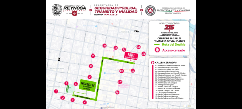 Conoce el cierre de calles por el Desfile Conmemorativo del 16 de Septiembre