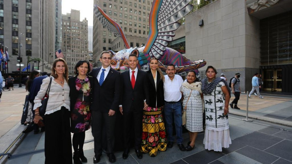 ¡Orgullo mexicano! Alebrijes gigantes llegan al Rockefeller Nueva York 