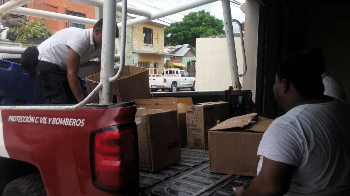 NotiGAPE Matamoros entrega víveres donados vivieres a damnificados