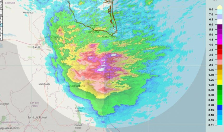 Protección Civil advierte por lluvias fuertes en varias regiones de Tamaulipas