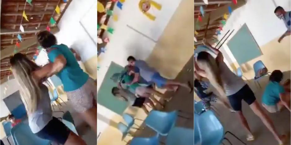 Esposa acude a vacunarse y descubre a su marido con su amante