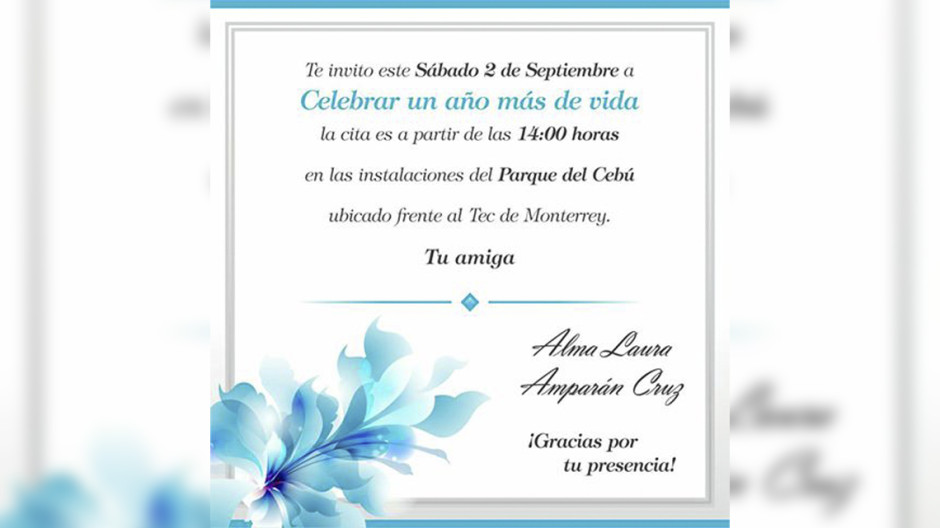 Alcaldesa invita a la celebración de su cumpleaños