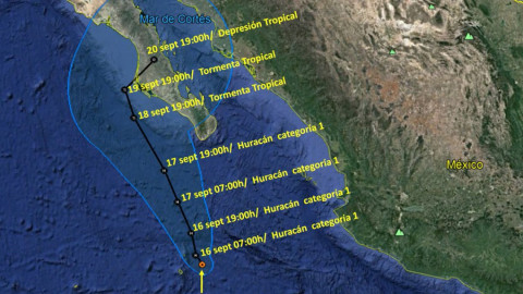 Se convierte Norma en huracán categoría 1