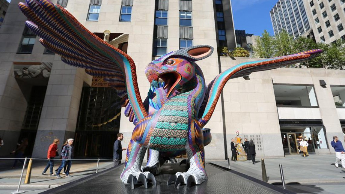 ¡Orgullo mexicano! Alebrijes gigantes llegan al Rockefeller Nueva York 
