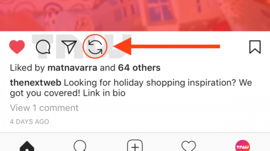 Instagram busca contar con función para compartir publicaciones