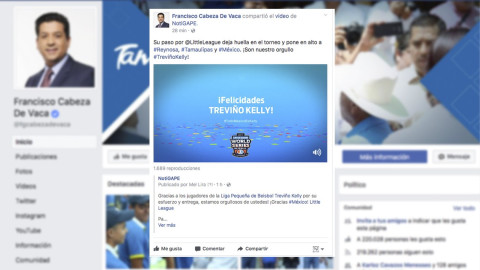 Felicita gobernador de Tamaulipas a la Treviño Kelly