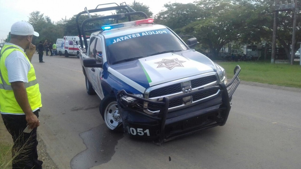 Choca patrulla de reciente modelo en Altamira.