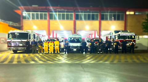 Protección Civil y Bomberos resguardan la Ciudad durante festejos de Año Nuevo 