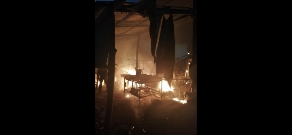 Sólo daños materiales deja incendio en taller de carpintería en CEDES Victoria