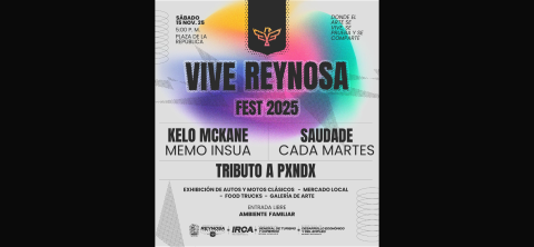 Impulsa Gobierno de Carlos Peña Ortiz el Vive Reynosa Fest 2025 con música, autos clásicos y arte