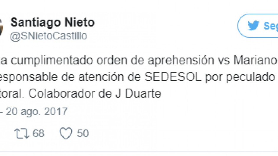 Arrestan a ex colaborador de Javier Duarte