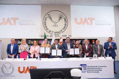 Firma de convenio entre la UAT y Gobierno Municipal