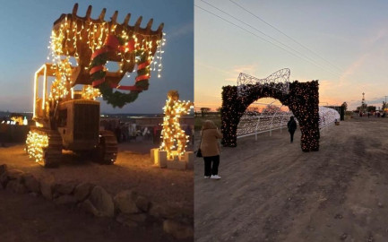 Cobran 180 pesos por ver luces navideñas en excavadoras