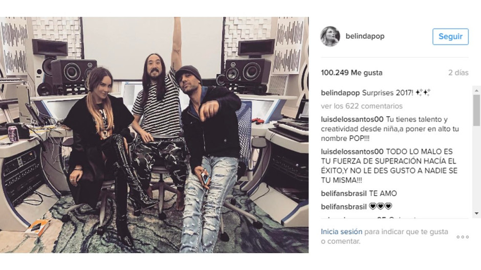 Belinda y Steve Aoki trabajan en proyecto ¡juntos!
