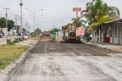 Avanzan trabajos en pavimentación del bulevar Nuevo Laredo