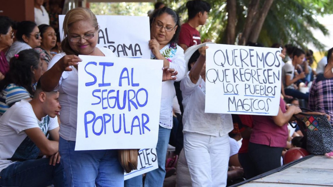 Protestan en Victoria contra acciones implementadas por AMLO