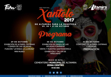 Hoy inicia 2do Festival Xantolo 2017 de Altamira para la Huasteca
