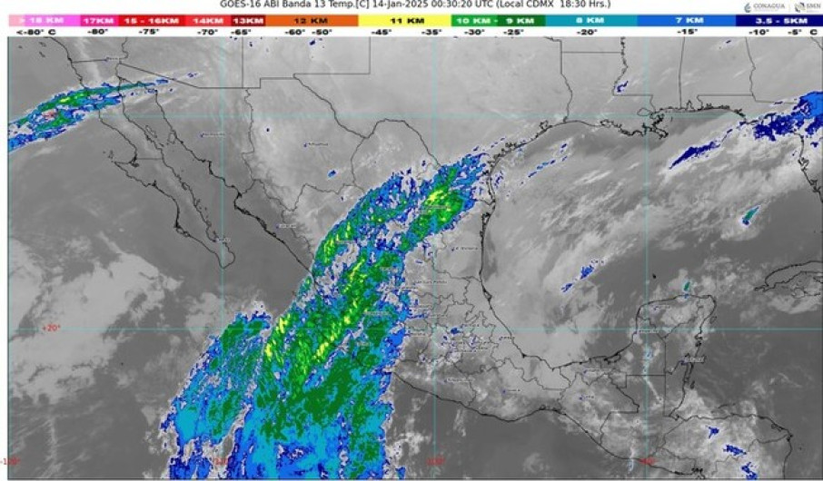 SMN advierte lluvias intensas y ambiente frío por el frente frío 23